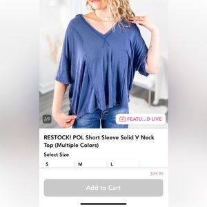 Brand new top by POL hooded top shirt Blue pol shirt pol blouse oversized fit